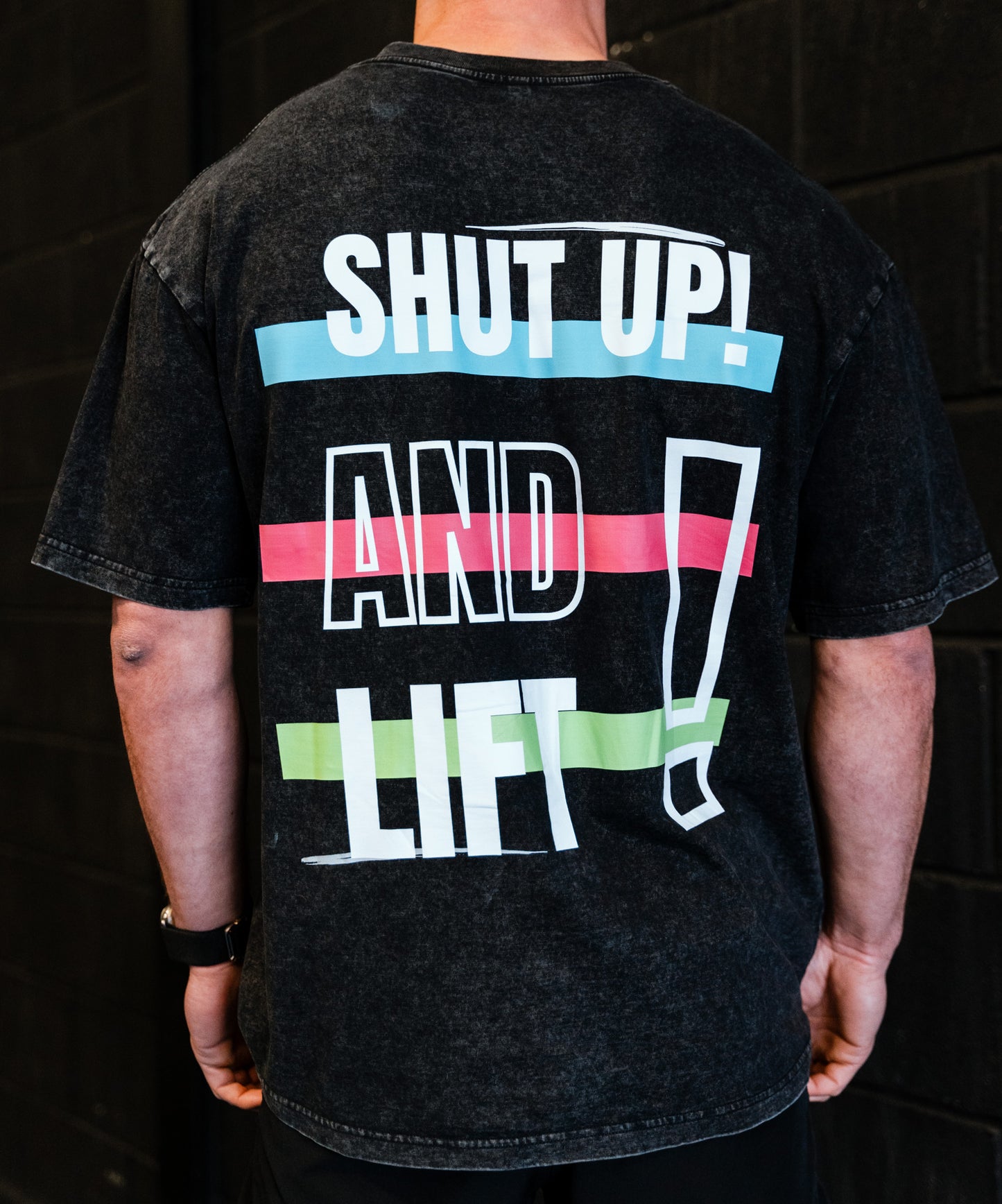 Shut Up & Lift Oversize Tee - Black