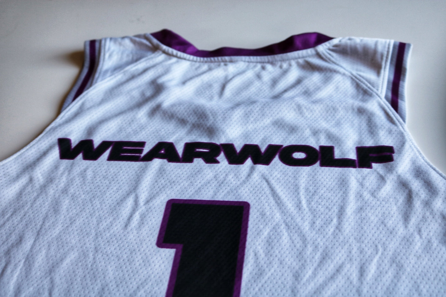 Men’s Basketball Vest - Purple/White