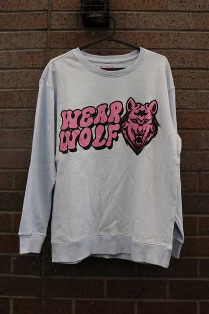 Wolf Sweatshirt - Blue/Pink