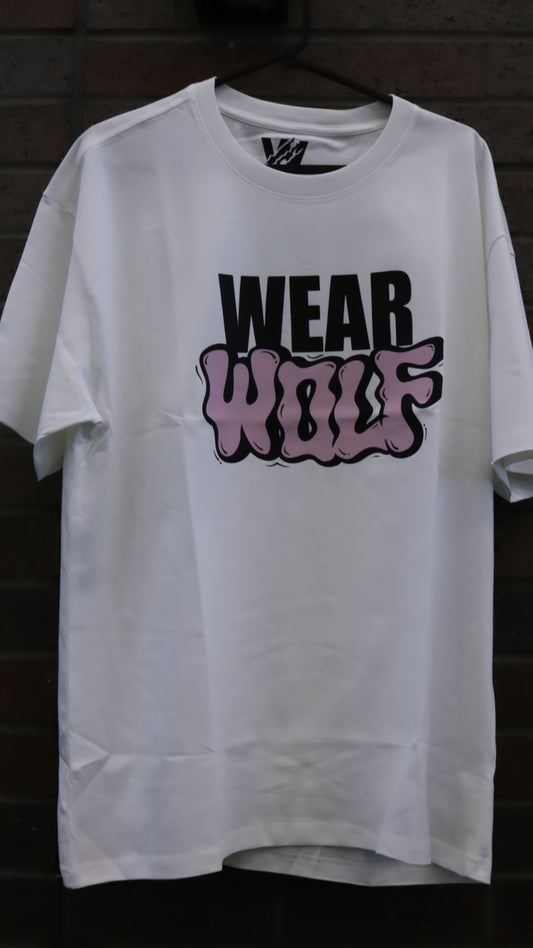 Wolf Oversized Tee - Pink