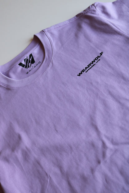 Oversized Apparel Print Tee - Purple