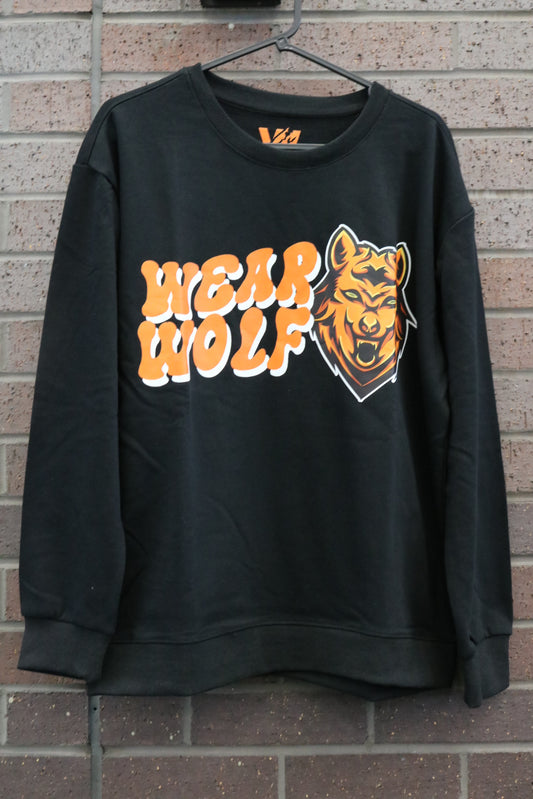 Wolf Sweatshirt - Black/Orange