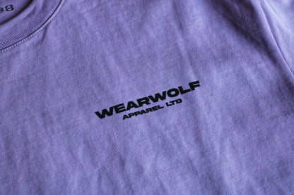 Oversized Apparel Print Tee - Purple