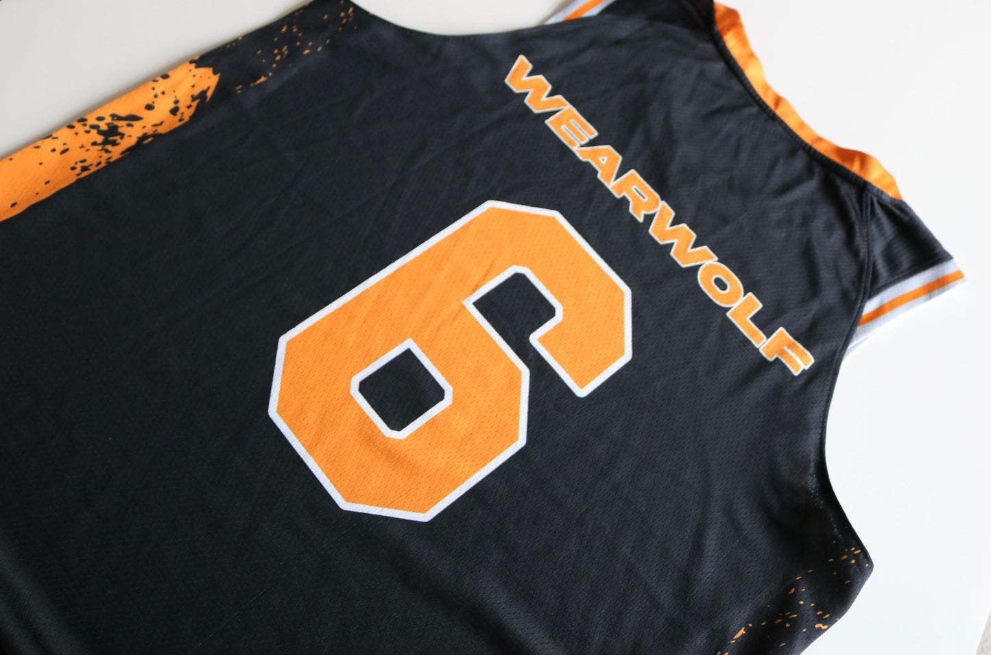 Men’s Basketball Vest - Orange/Black